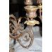 Pair of 19th c. Bronze & Marble Five Branch Putto Candelabras