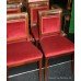 Set of 6 Regency Mahogany Brass Inlaid Red Velvet Dining Chairs