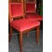 Set of 6 Regency Mahogany Brass Inlaid Red Velvet Dining Chairs