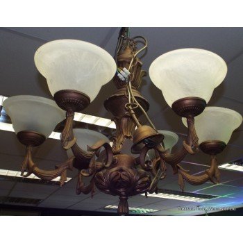 Bronze Effect 5 Arm Chandelier