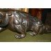 Heavily Carved Oriental Panther Sculpture