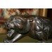 Heavily Carved Oriental Panther Sculpture