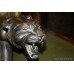 Heavily Carved Oriental Panther Sculpture