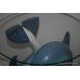 Sculptural Glass Topped Dolphin Lamp Table