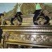 Gilt Gold Leaf Greco Roman Footed Overmantle Mirror