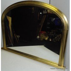 Gilt Gold Leaf Arch Shaped Overmantle Mirror