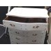 White Louis Style Shabby Chic 5 Drawer Chest of Drawers