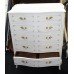 White Louis Style Shabby Chic 5 Drawer Chest of Drawers