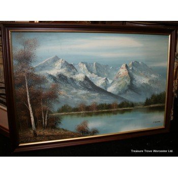 K.Bowman Mountain Landscape Oil on Canvas