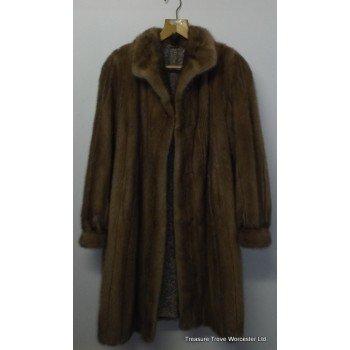 Ladies 3/4 Length Pastel Mink Coat