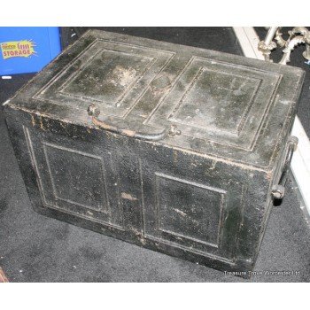 Heavy Large Antique Cast Iron Strong Box