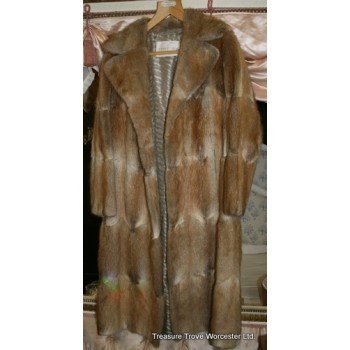 Full Length Musquash Ladies Coat Dominion Furs