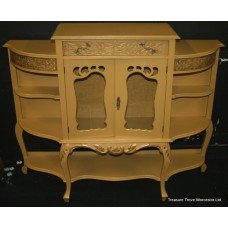 Painted Mustard Yellow Victorian Credenza