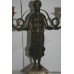 Pair of Bronze & Marble Candelabras