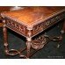 Pair of Georgian Style Walnut Carved Occasional Tables