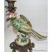 Pair of Meissen Style Parrot Candlesticks with Heavy Ormolu Mounts