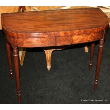 Regency Mahogany Fold Over Tea Table