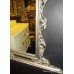 Large Vintage Silver Finish Carved Overmantle Mirror