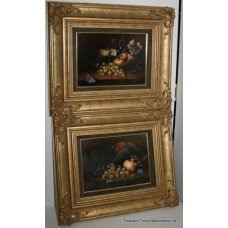 Pair of Still Life Oil Paintings by Szabo