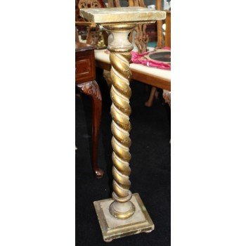 Antique Carved Giltwood Pedestal Stand