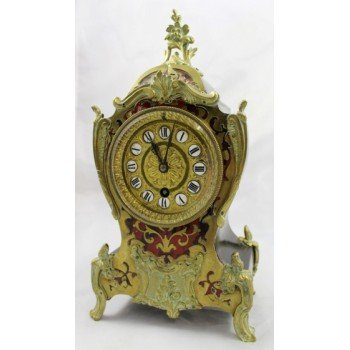 Antique Late 19th c. Boulle Mantle Clock