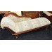 Antique Victorian Carved Walnut Upholstered Chaise Longue