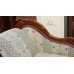 Antique Victorian Carved Walnut Upholstered Chaise Longue