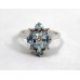 Fine Aquamarine & Diamond Cluster Ring