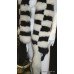 Fine Art Deco Harlequin Arctic & Black Fox Fur Stole