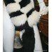 Fine Art Deco Harlequin Arctic & Black Fox Fur Stole