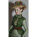 Capodimonte Figure Lady Walking Dog