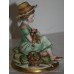 Capodimonte Girl Picking Sweetcorn Figurine