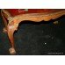 Carved Walnut Ball & Claw Leather Topped Coffee Table