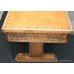 Carved Wood South African Leather Topped Coffee Table