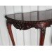 Carved Mahogany Demilune Side Table