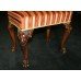 Early 19th c. Irish Carved Walnut Upholstered Stool