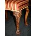 Early 19th c. Irish Carved Walnut Upholstered Stool