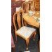 Carved Satin Walnut Dining Table & 8 Chairs