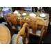 Carved Satin Walnut Dining Table & 8 Chairs