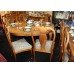 Carved Satin Walnut Dining Table & 8 Chairs