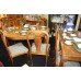 Carved Satin Walnut Dining Table & 8 Chairs