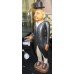 Carved Wood Painted Butler Figure Sculpture