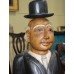 Carved Wood Painted Butler Figure Sculpture