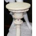 Carved Wood Shabby Chic Painted Pedestal Stand