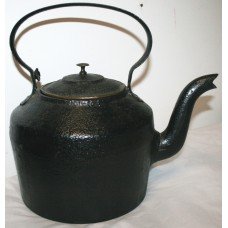 Antique 19th c. English 6 Quarts Cast Iron Kettle