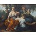 Impressive Classical Style Nymphs Oil Painting Set in Gilt Frame