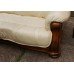 Comfortable Leather Sofa Carved Oak Frame & Matching Oak Coffee Table