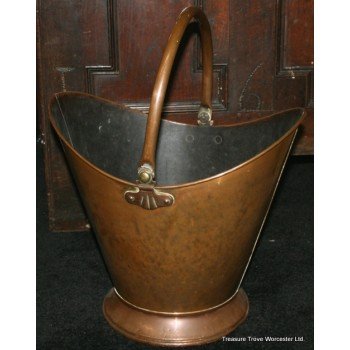 Copper Helmet Shaped Coal Log Bucket