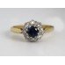 Cropp & Farr Sapphire & Diamond Cluster Ring