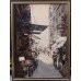 Parisian Street Scene Painting by David Stefan Przepiora (b.1944) Oil on Board